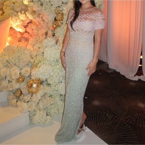 Pamella Roland ombré beaded gown